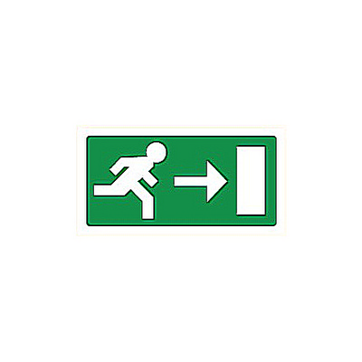 PON SAFETY ICON 3122.01 EMERGENCY EXIT MAN + ARROW RIGHT PP