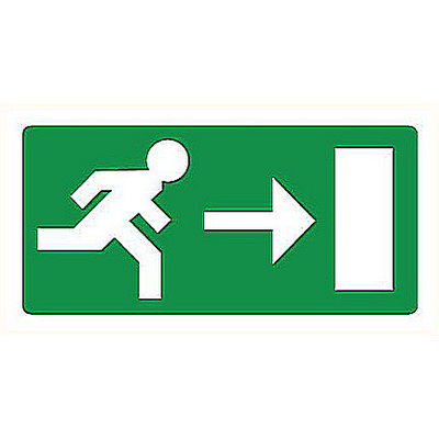 PON SAFETY ICON 3132.01 EMERGENCY EXIT MAN + ARROW RIGHT VIN