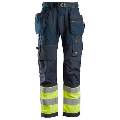 SNICKERS 6931 FLEXIWORK HIGH-VIS WORK TROUSERS+ WITH HOLSTER