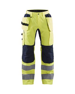 BLAKLADER 1552 HI-VIS TROUSERS WITH STRETCH